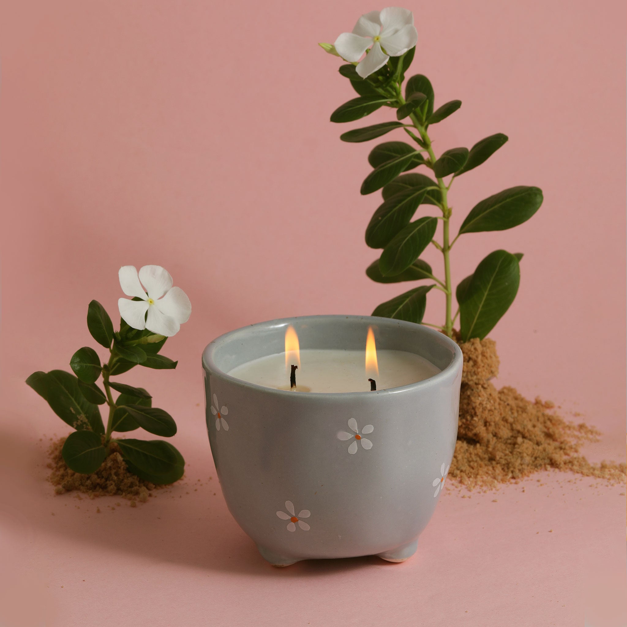 Lavender Whisper | Ceramic footed bowl |Scented candle