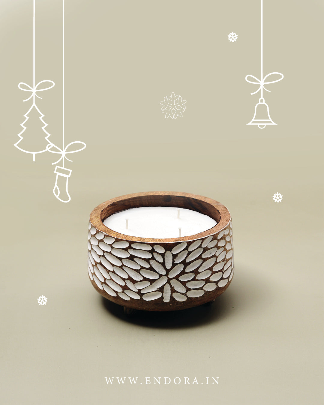 Wooden Flora Candles