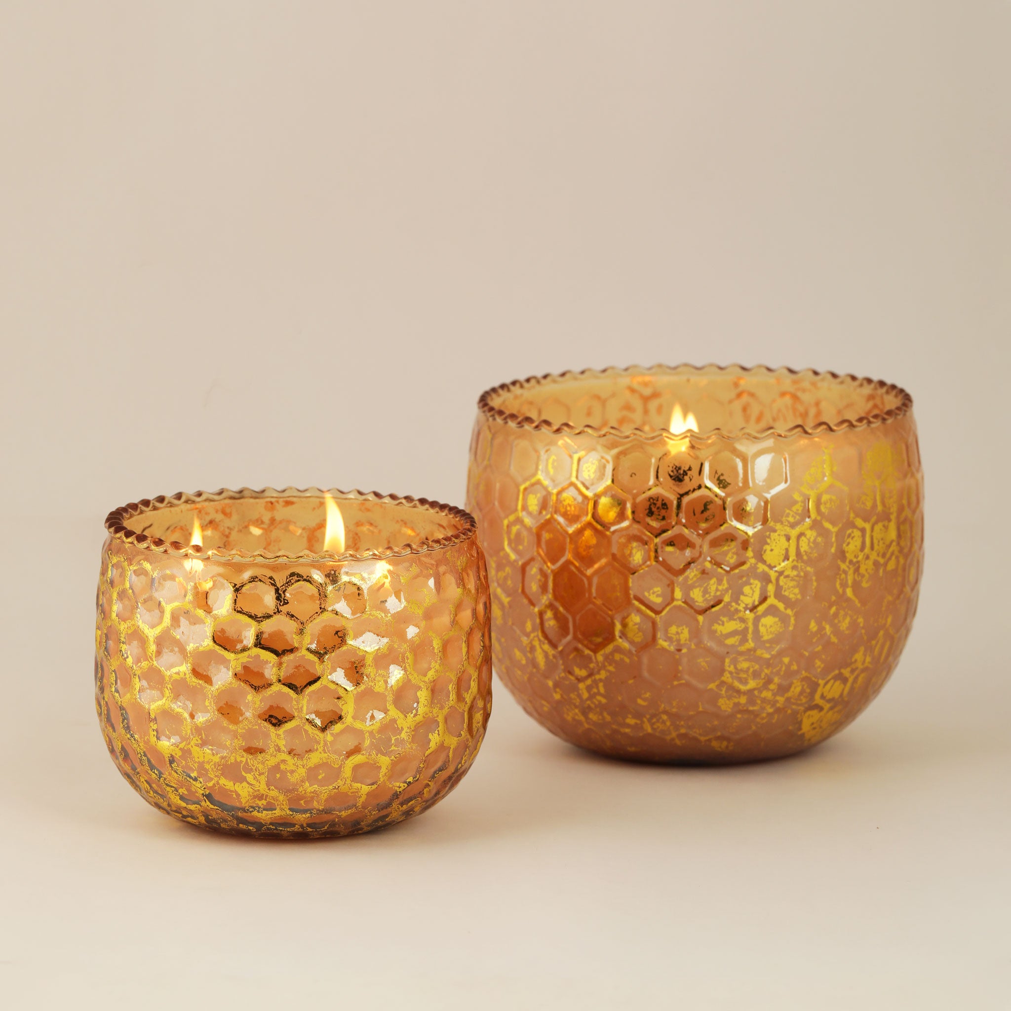 Honey Comb Gold foiled Bowl Candles