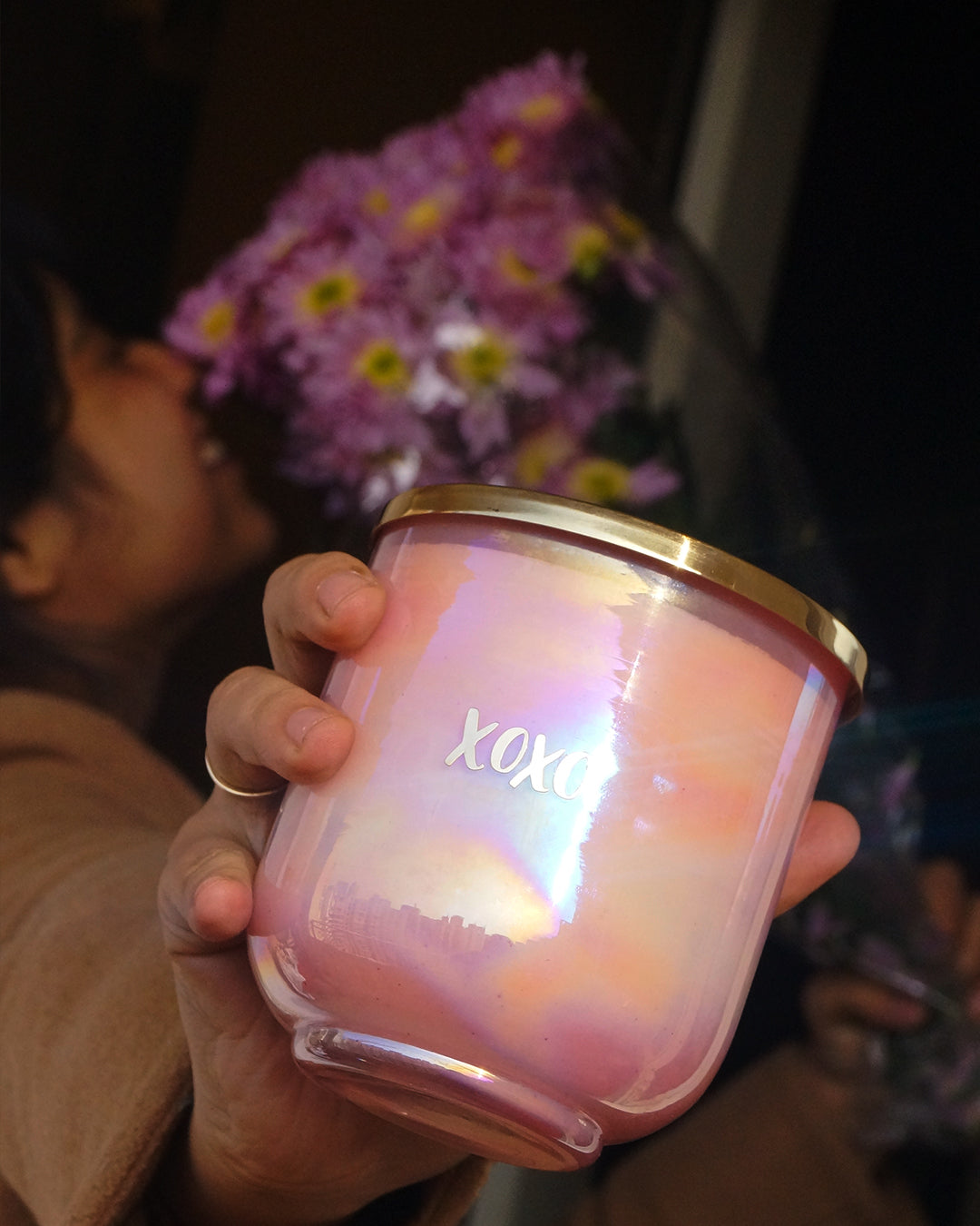 xoxo U glass Scented Candle | Moraccan Rose