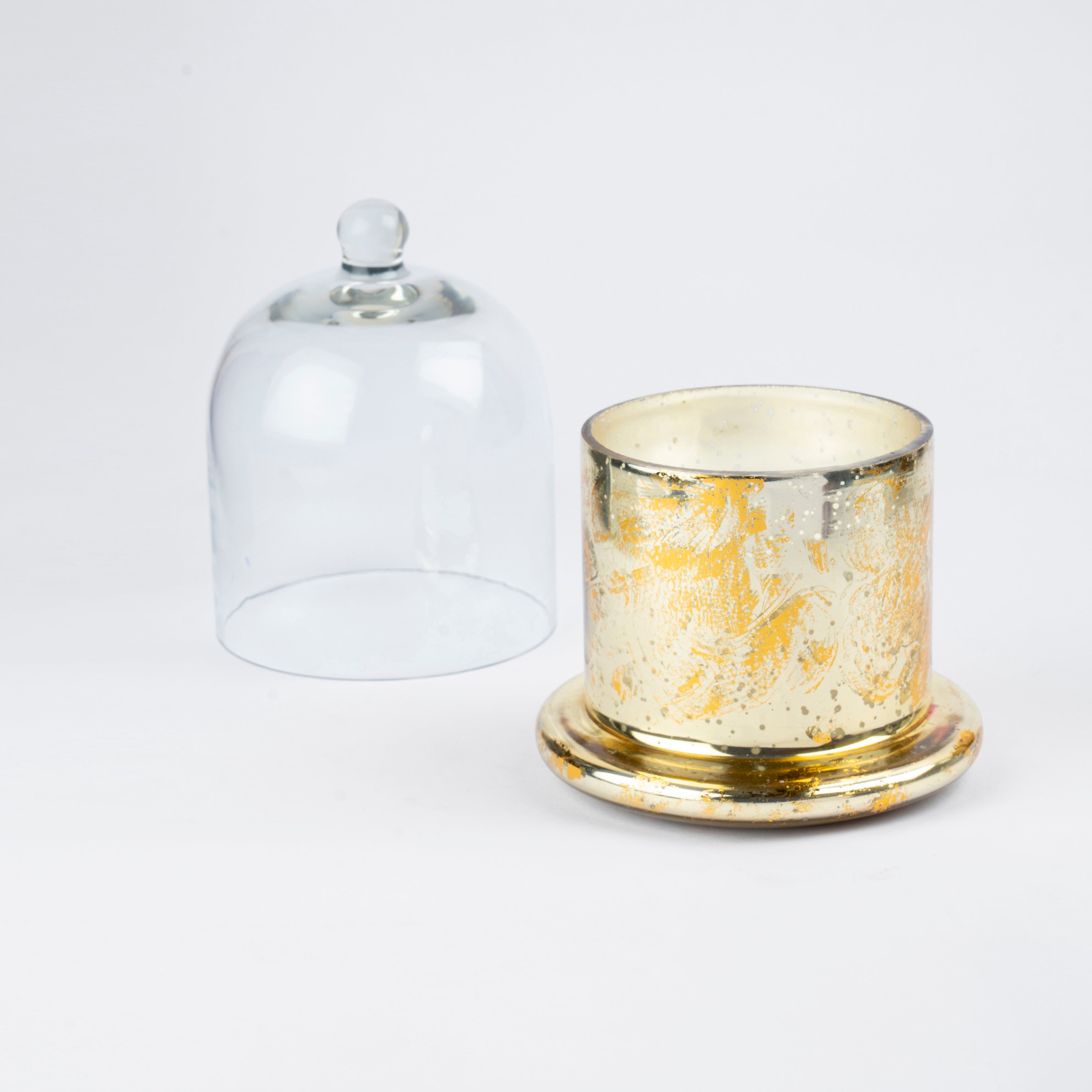 Gold Foiled Bell Jar | Bergamot & Shimmer