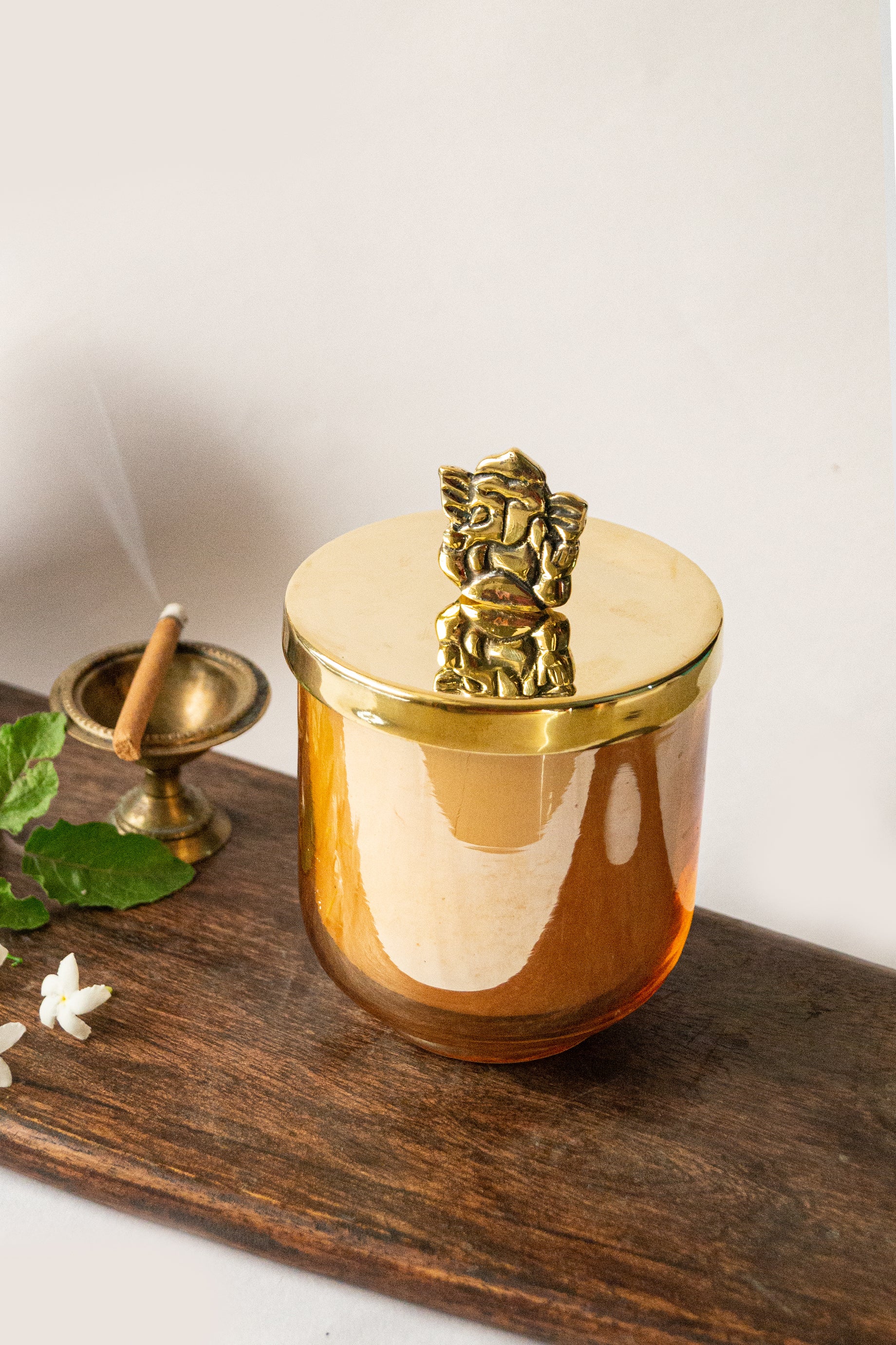 Ganesha Lid Candle | Jasmine Air | Scented Candle