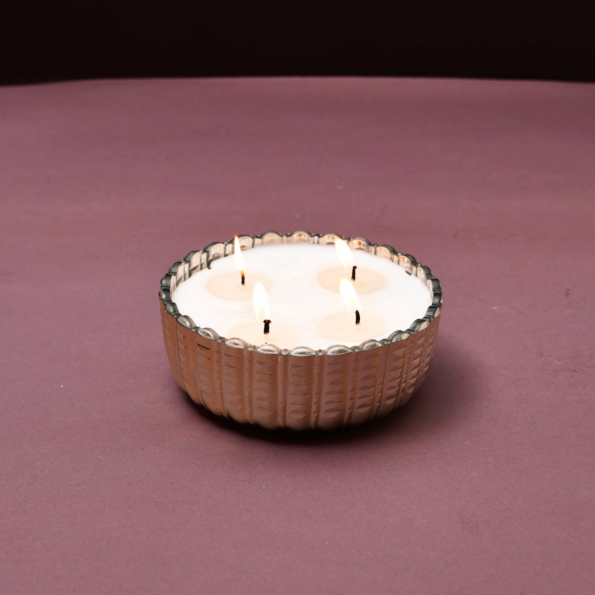 Platinum glass Urli | Rice Cut | Scented Candles